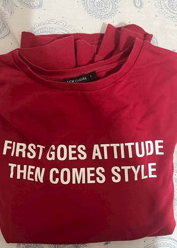 Kadın Mavi-Kırmızı Triko kazak - Görsel 6