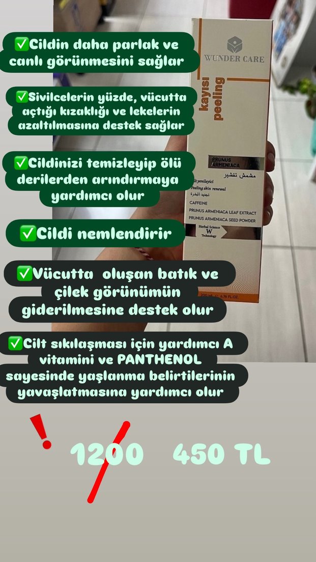 Wunder Care Kayısı Peeling El Kremi - Görsel 2