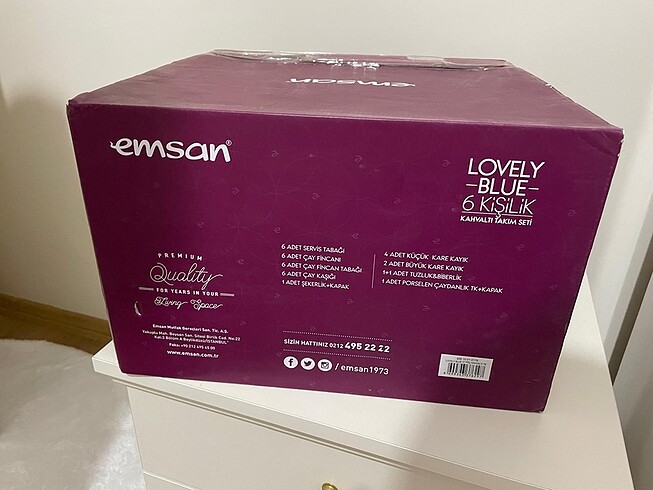 Beden mavi Renk Emsan Kahvaltılık Takımı