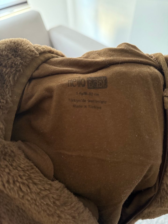 Kahverengi Kürklü Bebek Tulumu - Görsel 2