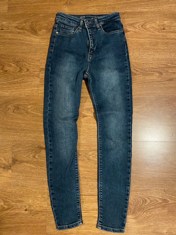 Koyu Lacivert Dar Kesim Kadın Denim Jean - Görsel 2