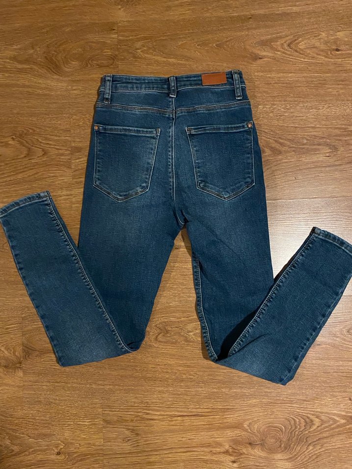 Koyu Lacivert Dar Kesim Kadın Denim Jean - Görsel 3