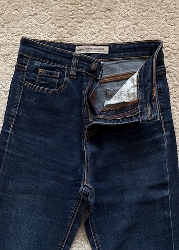 Stradivarius Lacivert Yüksek Bel Skinny Jean