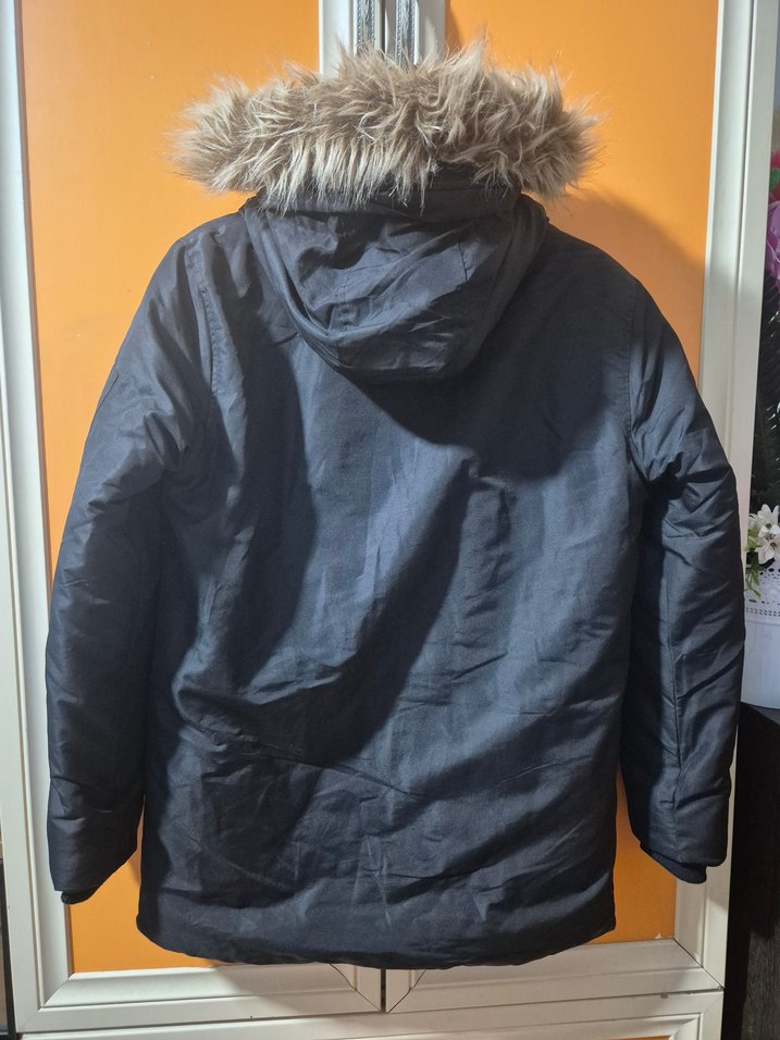 Kürklü Siyah Erkek Sokak Tarzı Mont - Görsel 2