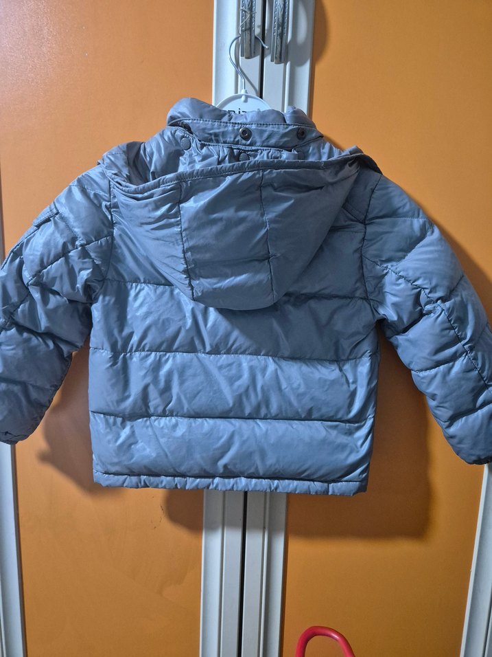 Erkek Çocuk Gri Düğmeli Mont - Görsel 2