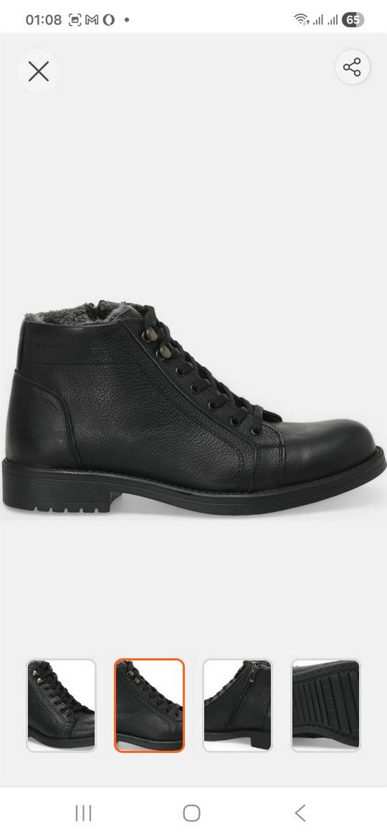 Siyah Kürklü Erkek Biker Bot Polaris - Görsel 2