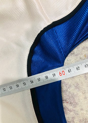 Erkek Beyaz Mavi Kısa Kollu Spor Tişört - Görsel 4