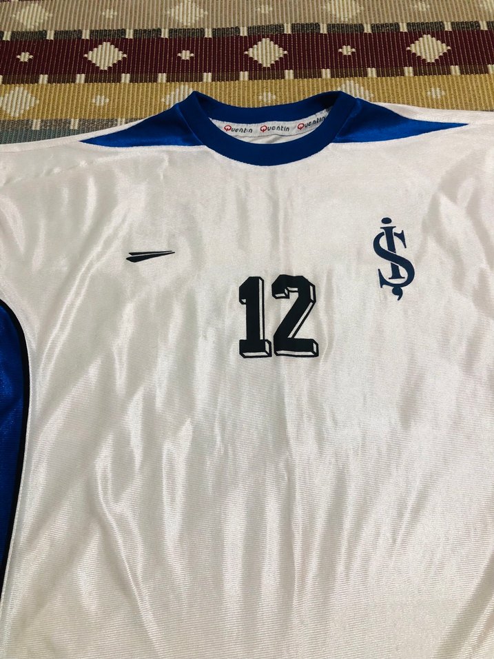 Erkek Beyaz Mavi Kısa Kollu Spor Tişört - Görsel 2