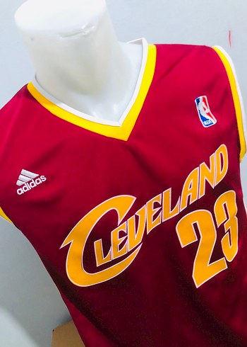 Erkek Kırmızı Cleveland Baskılı Basketbol Forması - Görsel 3