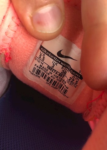 Kadın 36 numara Kırmızı Nike Spor Ayakkabısı - Görsel 7