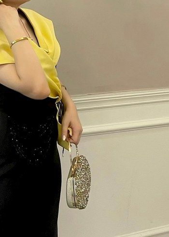 Sarı yaka Abiye Elbise - Görsel 3