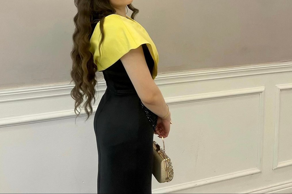 Sarı yaka Abiye Elbise - Görsel 5