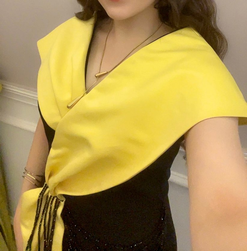 Sarı yaka Abiye Elbise - Görsel 4