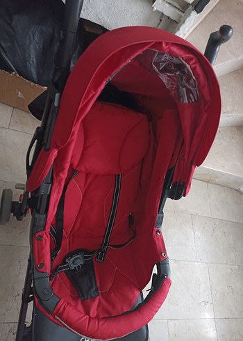 Koyu Kırmızı Bebek Arabası baston araba - Görsel 7