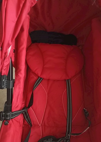 Koyu Kırmızı Bebek Arabası baston araba - Görsel 8