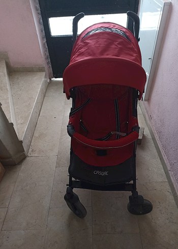 Koyu Kırmızı Bebek Arabası baston araba - Görsel 10