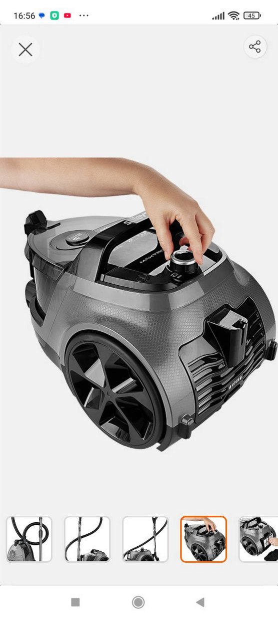 Gri Toz Torbasız Elektrikli Süpürge - Görsel 4