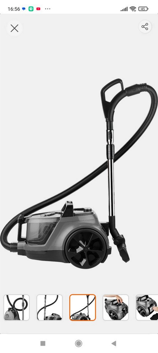 Gri Toz Torbasız Elektrikli Süpürge - Görsel 2