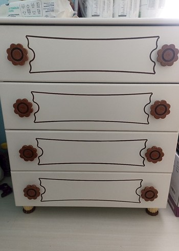 Beyaz Bebek Beşiği Denizci Dümeni Detaylı - Görsel 5