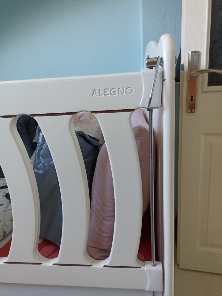 Beyaz Bebek Beşiği Denizci Dümeni Detaylı - Görsel 3