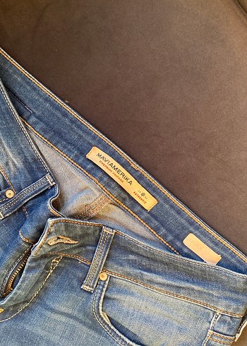 27 Beden Mavi Kadın Serena Dar Paça Denim Jean