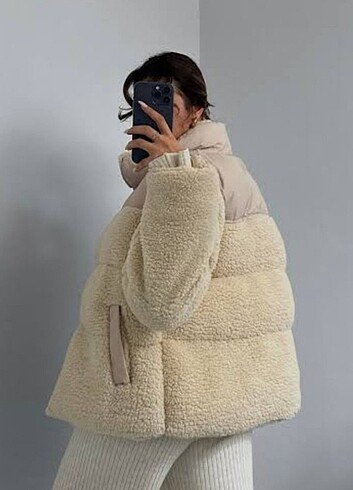 m Beden Teddy peluş mont