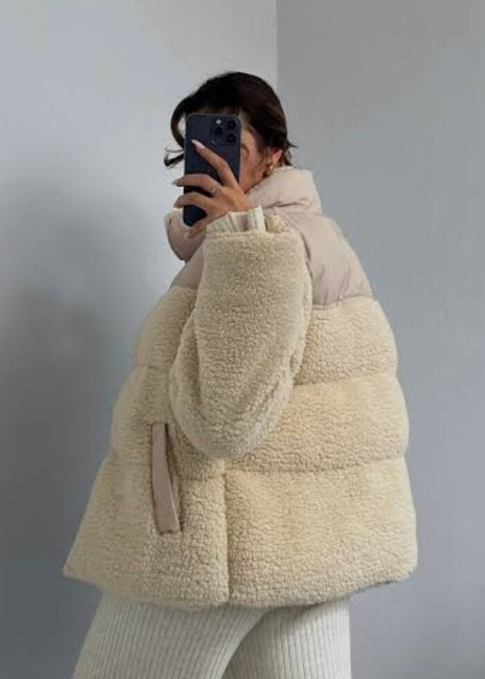 Teddy peluş mont - Görsel 3