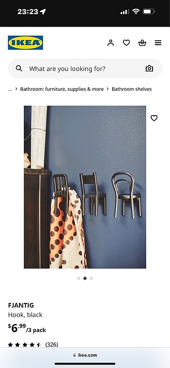 Beden siyah Renk IKEA Duvar Askılığı Sandalye Tasarımlı