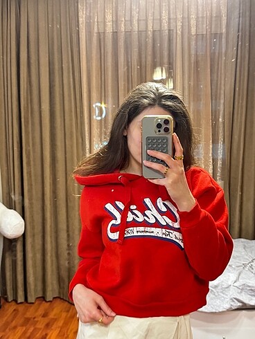 Kışlık kalın crop sweatshirt - Görsel 2