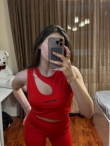 Spor set tayt crop takım