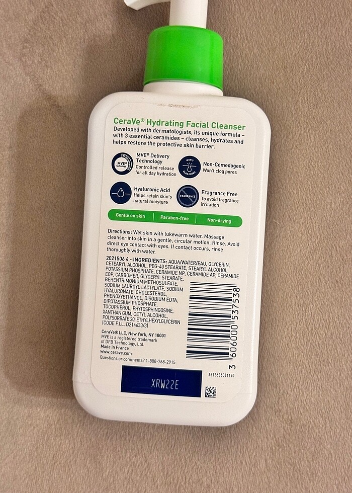 CeraVe nemlendiren temizleyici - Görsel 2