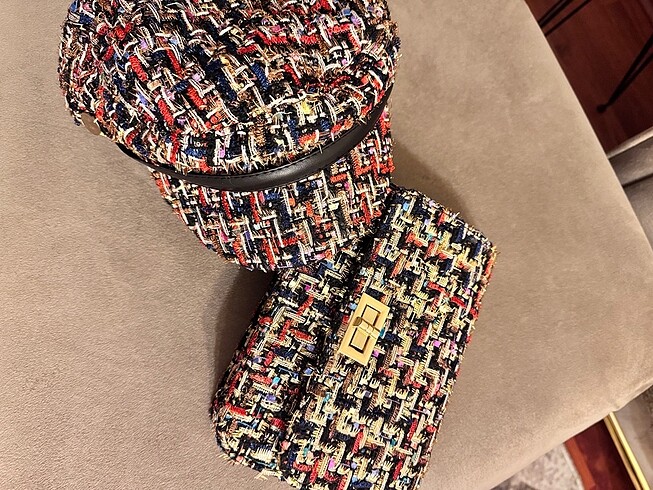 Şapka ve çanta old money set - Görsel 4