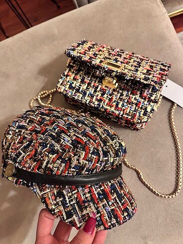 Şapka ve çanta old money set - Görsel 2