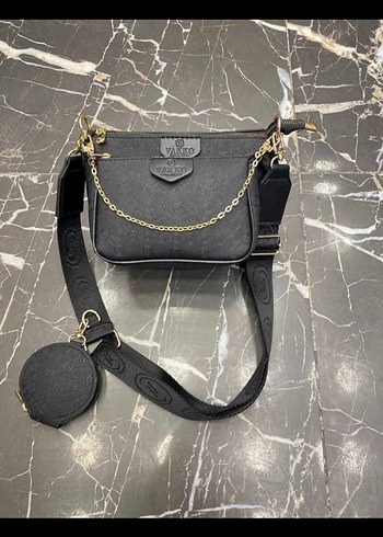 Kahverengi Desenli Kadın Deri Çapraz Çanta - Görsel 2