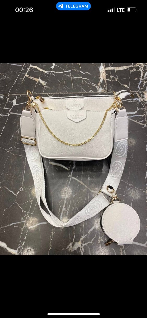 Kahverengi Desenli Kadın Deri Çapraz Çanta - Görsel 4