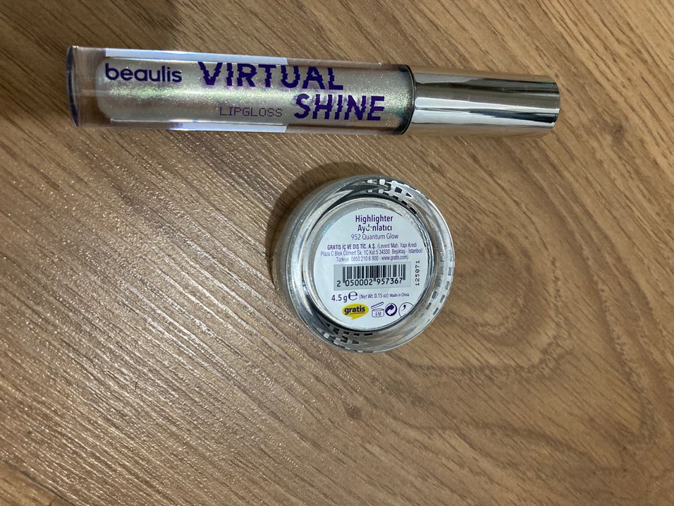 Beaulis Virtual Shine Lip Gloss & Holo Gleam Jar Highlighter - Görsel 2