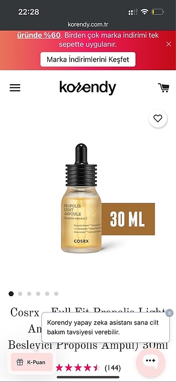 Beden Renk Cosrx Propolis Serum