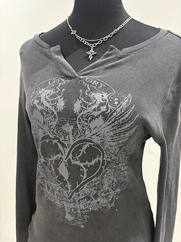 Koton gri mini elbise gothic