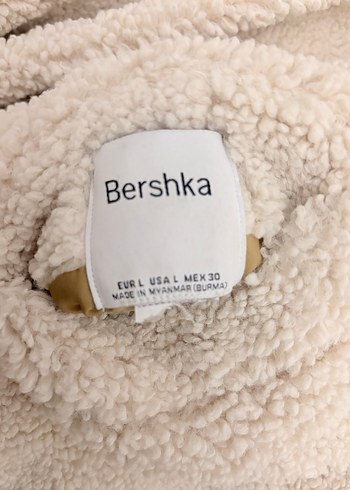 Bershka BejPeluşKapüşonlu Mont - Görsel 10