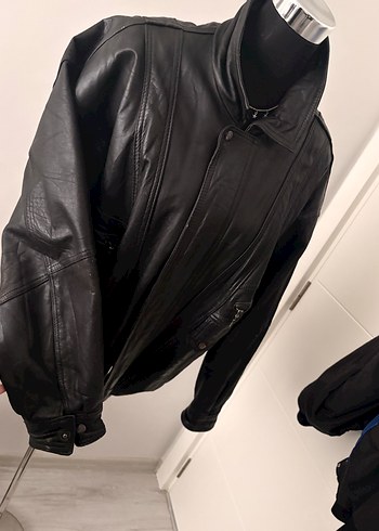 Siyah Deri Vintage Goth Ceket - Görsel 7