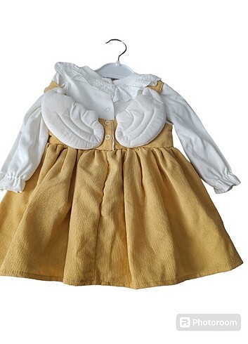 HelloBaby Uzun kollu melek kanatlı Elbise 