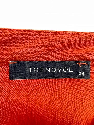 34 Beden turuncu Renk Trendyol & Milla Uzun Elbise %70 İndirimli.