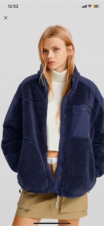 bershka tüylü üst