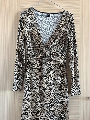 H&M leopar mini elbise