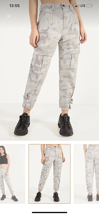 Bershka Kamuflaj kargo pantolon