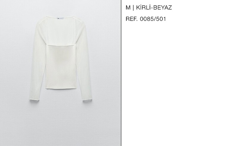 s Beden beyaz Renk Zara kirli beyaz tül detaylı top