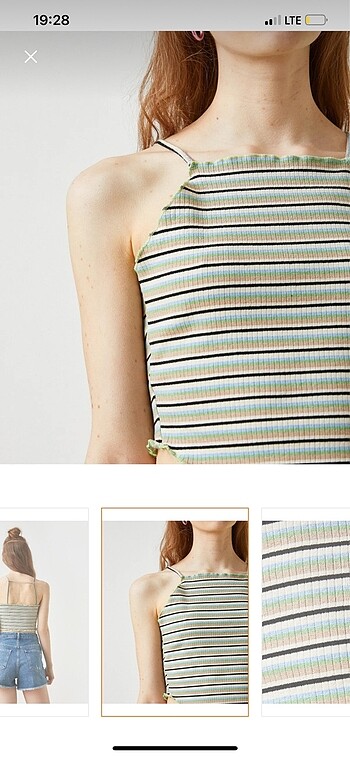 Koton halter yaka crop atlet