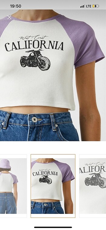 Koton reglan kol tişört