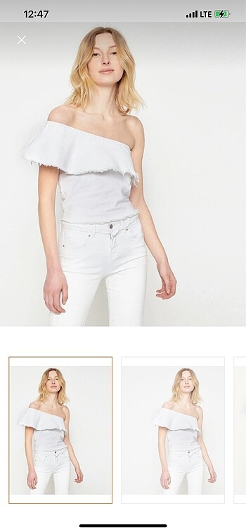 Koton Beyaz jeans bluz