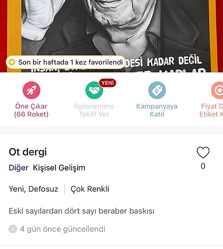 Beden Renk Ot dergi dört sayı birden